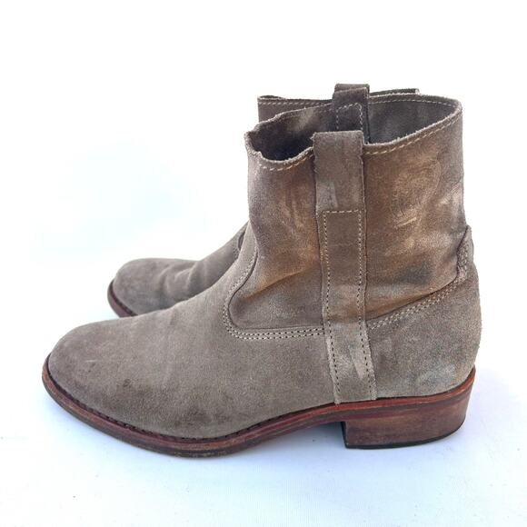 La Botte Gardiane Lisa Suede Western Ankle Short Boots Gray Grey Leather 9 - Picture 9 of 11